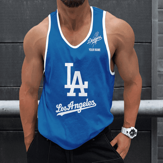 LIMITED EDITION - NEW CUSTOMIZED MLB02 LOS ANGELES DODGERS UNISEX TANK TOP