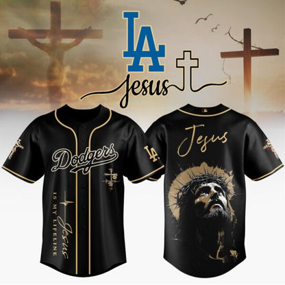 LIMITED EDITION - NEW CUSTOMIZED MLB02 LAD LOS ANGELES DODGERS x JESUS CHRIST JERSEY