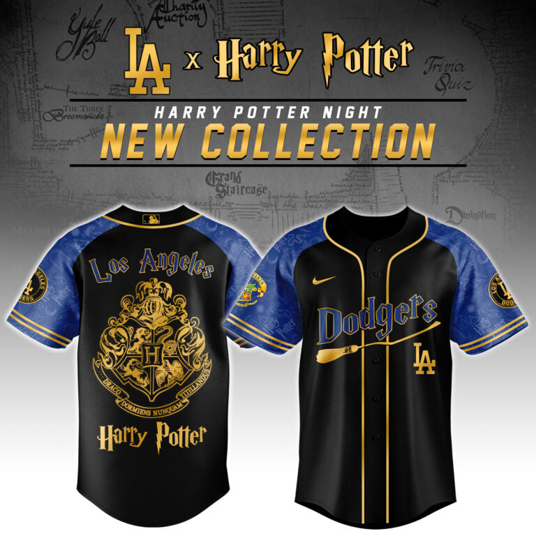 LIMITED EDITION - NEW CUSTOMIZED MLB02 LA DODGERS x HARRY POTTER BASEBALL JERSEY & CAP