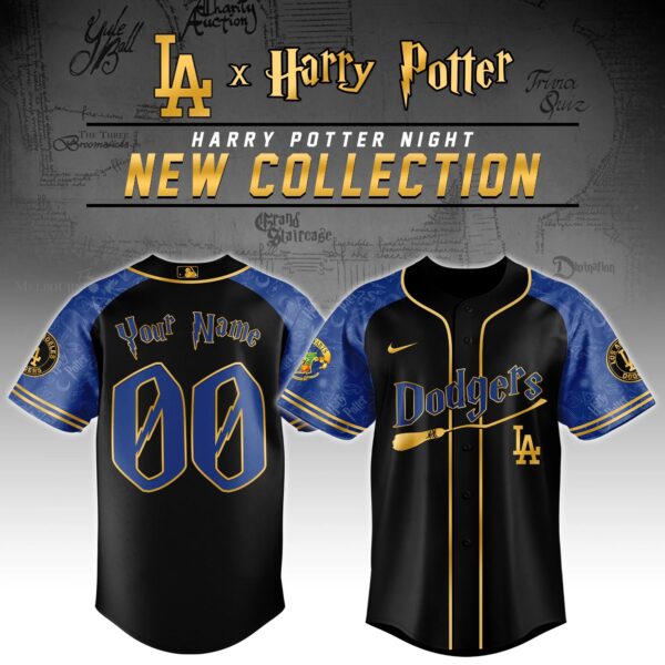 LIMITED EDITION - NEW CUSTOMIZED MLB02 LAD LOS ANGELES DODGERS x HARRY POTTER BASEBALL JERSEY