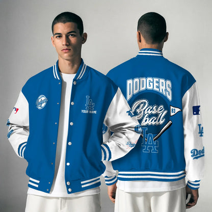 LIMITED EDITION - NEW PREMIUM MLB02 LAD LOS ANGELES DODGERS SATIN VARSITY JACKET
