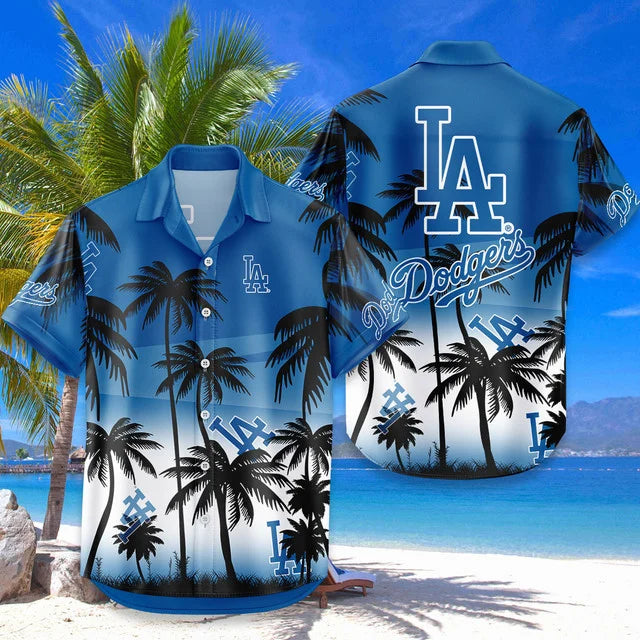 LIMITED EDITION - NEW CUSTOMIZED MLB02 LAD LOS ANGELES DODGERS UNISEX HAWAIIAN SHIRT & SHORTS SET