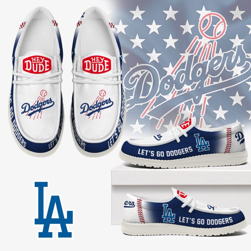 LIMITED EDITION - NEW CUSTOMIZED MLB02 LAD LOS ANGELES DODGERS LOAFER SHOES