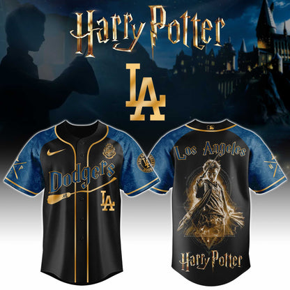 LIMITED EDITION - NEW CUSTOMIZED MLB02 LAD LOS ANGELES DODGERS x HARRY POTTER BASEBALL JERSEY & CAP
