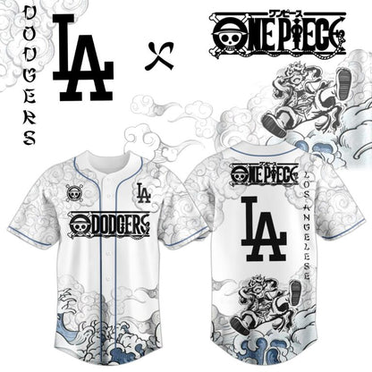 LIMITED EDITION - NEW CUSTOMIZED MLB02 LAD LOS ANGELES DODGERS x ONE PIECE BASEBALL JERSEY & CAP