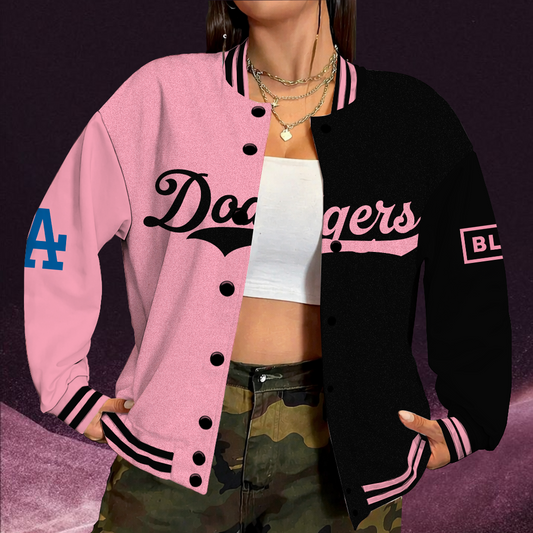 LIMITED EDITION - NEW CUSTOMIZED MLB02 LAD LOS ANGELES DODGERS SATIN VARSITY & BASEBALL JACKET