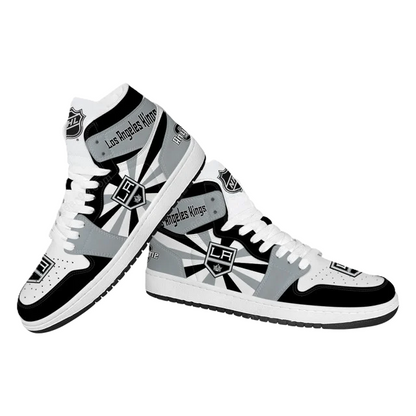 LIMITED EDITION - NEW CUSTOMIZED NHL16 LA KINGS AIR JORDAN SNEAKERS