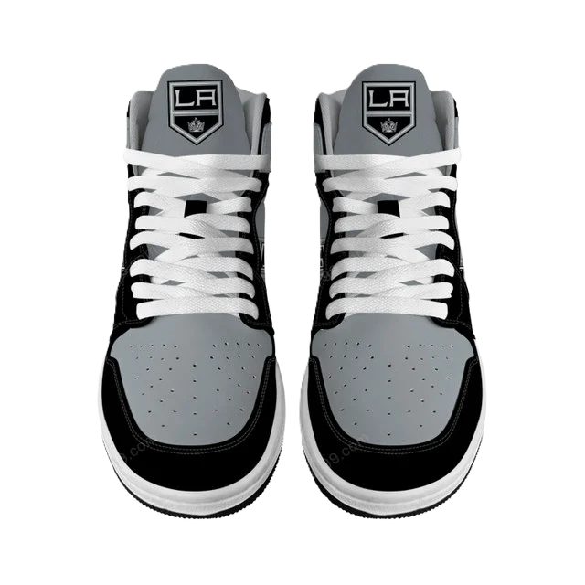 LIMITED EDITION - NEW CUSTOMIZED NHL16 LA KINGS AIR JORDAN SNEAKERS