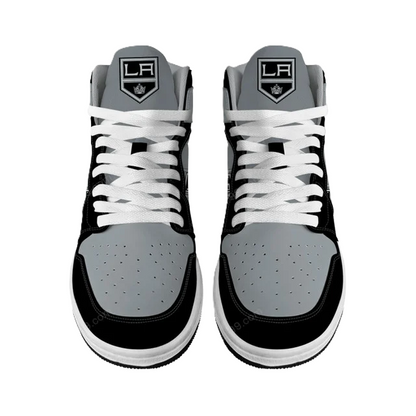LIMITED EDITION - NEW CUSTOMIZED NHL16 LA KINGS AIR JORDAN SNEAKERS