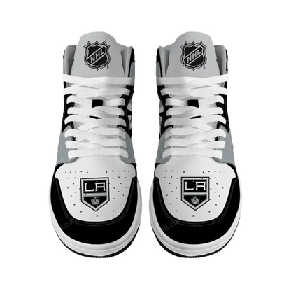 LIMITED EDITION - NEW CUSTOMIZED NHL16 LA KINGS AIR JORDAN SNEAKERS