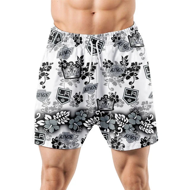 LIMITED EDITION - NEW CUSTOMIZED NHL16 LAK LOS ANGELES KINGS UNISEX HAWAIIAN SHIRT & SHORTS SET