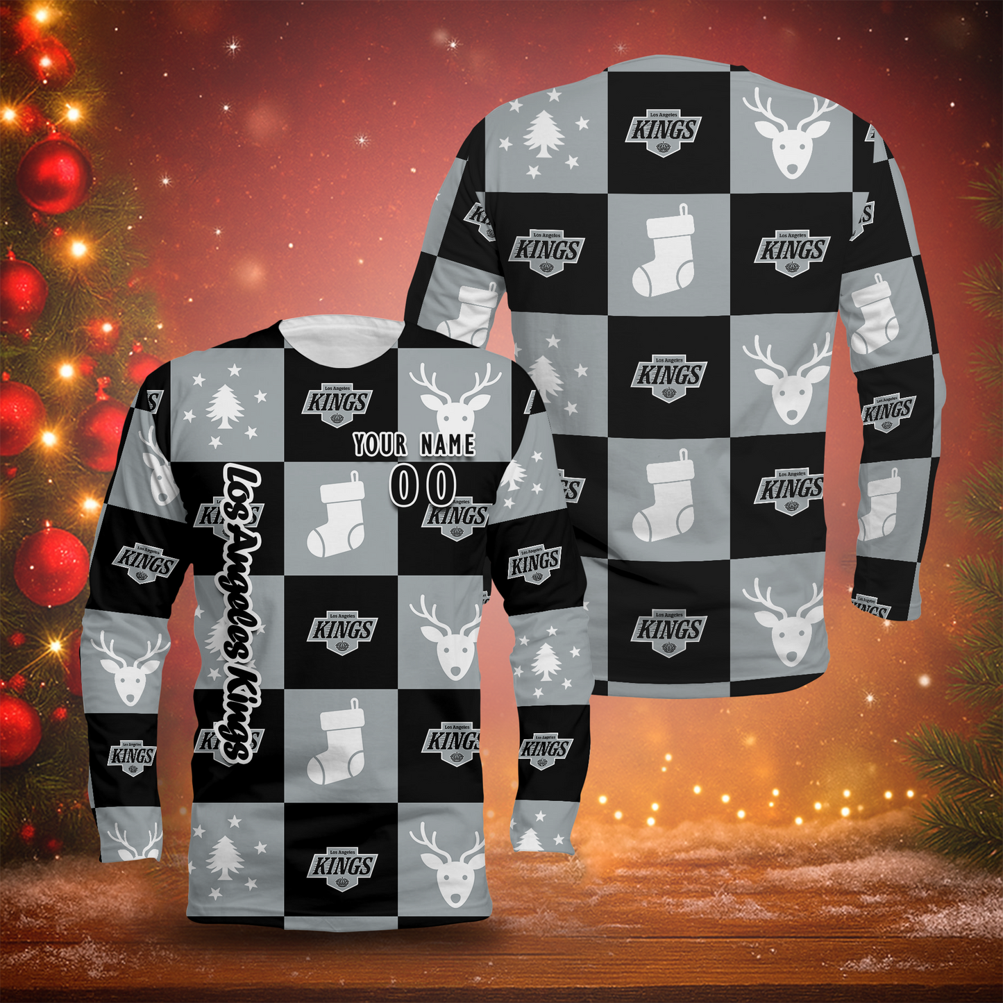 LIMITED EDITION - NEW CUSTOMIZED NHL16 LAK LOS ANGELES KINGS LONG SLEEVED T-SHIRT