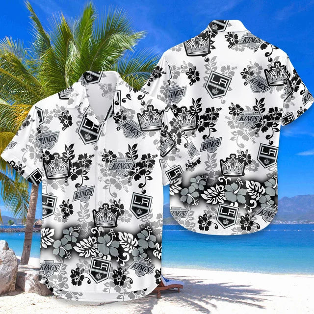 LIMITED EDITION - NEW CUSTOMIZED NHL16 LAK LOS ANGELES KINGS UNISEX HAWAIIAN SHIRT & SHORTS SET