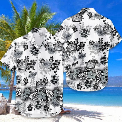 LIMITED EDITION - NEW CUSTOMIZED NHL16 LAK LOS ANGELES KINGS UNISEX HAWAIIAN SHIRT & SHORTS SET