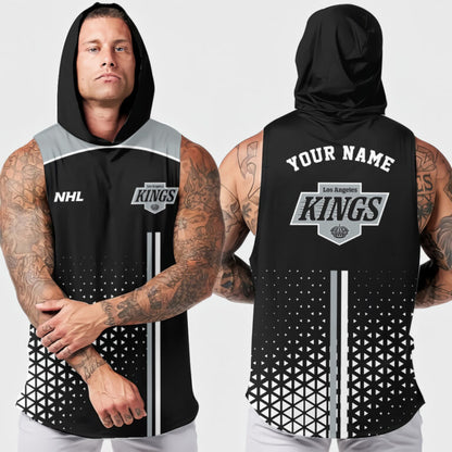 LIMITED EDITION - NEW CUSTOMIZED NHL16 LAK LOS ANGELES KINGS HOODED TANK TOP
