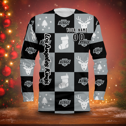 LIMITED EDITION - NEW CUSTOMIZED NHL16 LAK LOS ANGELES KINGS LONG SLEEVED T-SHIRT