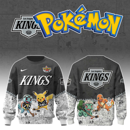 LIMITED EDITION - NEW CUSTOMIZED NHL16 LAK LOS ANGELES KINGS X POKÉMON T-SHIRT, SWEATSHIRT, HOODIE & ZIP HOODIE