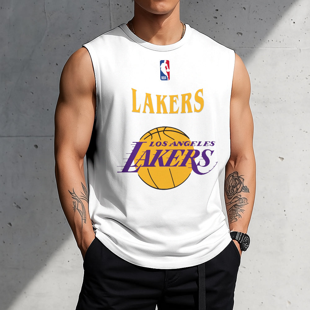 LIMITED EDITION - NEW CUSTOMIZED NBA09 LLA LOS ANGELES LAKERS TANKTOP & GYM SHIRT