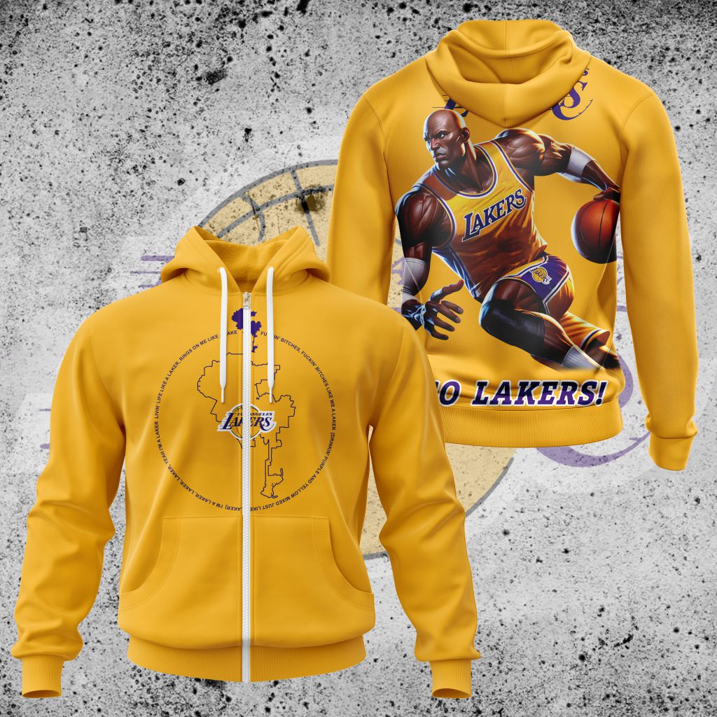 LIMITED EDITION - NEW CUSTOMIZED NBA09 LL LOS ANGELES LAKERS UNISEX T-SHIRT, POLO, HOODIE & JACKETS