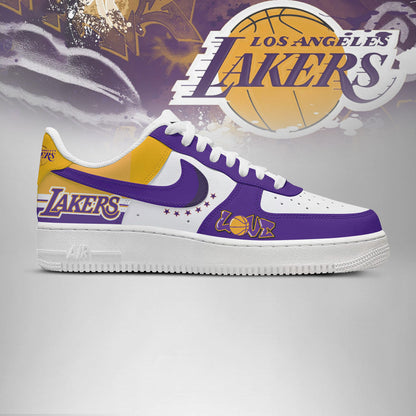 [HOT DEAL] NEW CUSTOMIZED NBA09 LLA LOS ANGELES LAKERS AF1 SHOES