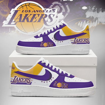 [HOT DEAL] NEW CUSTOMIZED NBA09 LLA LOS ANGELES LAKERS AF1 SHOES