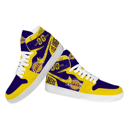 [HOT DEAL] NEW CUSTOMIZED NBA09 LLA LOS ANGELES LAKERS AIR JORDAN SNEAKERS