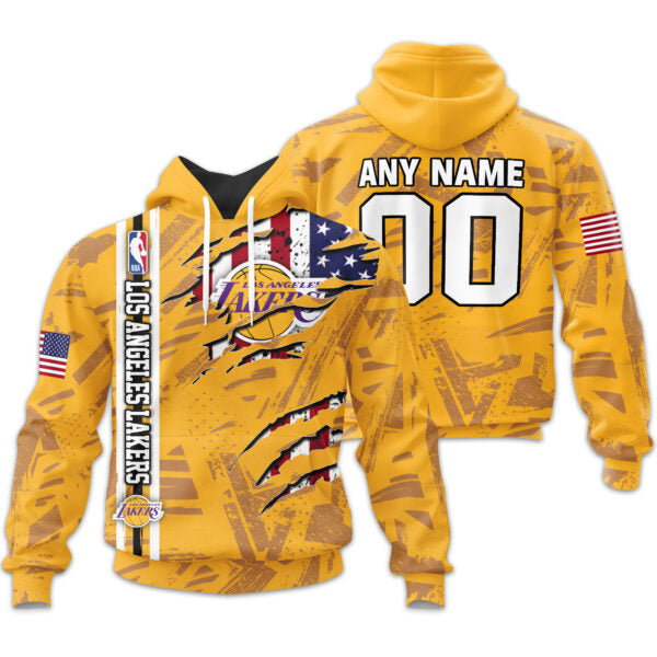 LIMITED EDITION - NEW CUSTOMIZED NBA09 LLA LOS ANGELES LAKERS UNISEX T-SHIRT, POLO, HOODIE & JACKETS