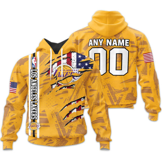 LIMITED EDITION - NEW CUSTOMIZED NBA09 LLA LOS ANGELES LAKERS UNISEX T-SHIRT, POLO, HOODIE & JACKETS