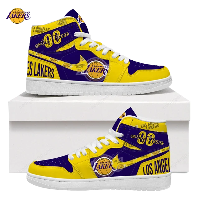 [HOT DEAL] NEW CUSTOMIZED NBA09 LLA LOS ANGELES LAKERS AIR JORDAN SNEAKERS