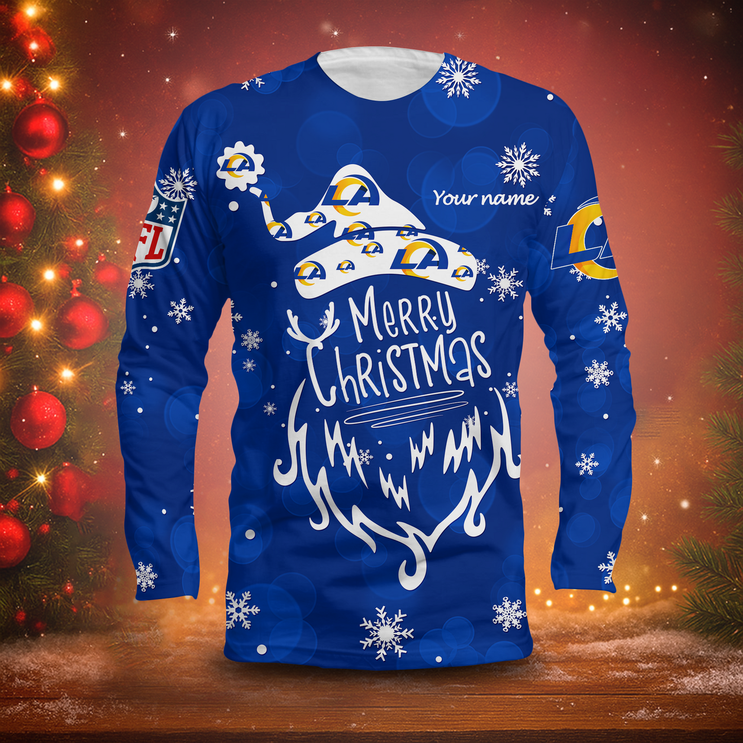 LIMITED EDITION - NEW CUSTOMIZED NFL22 LAR LOS ANGELES RAMS LONG SLEEVED T-SHIRT