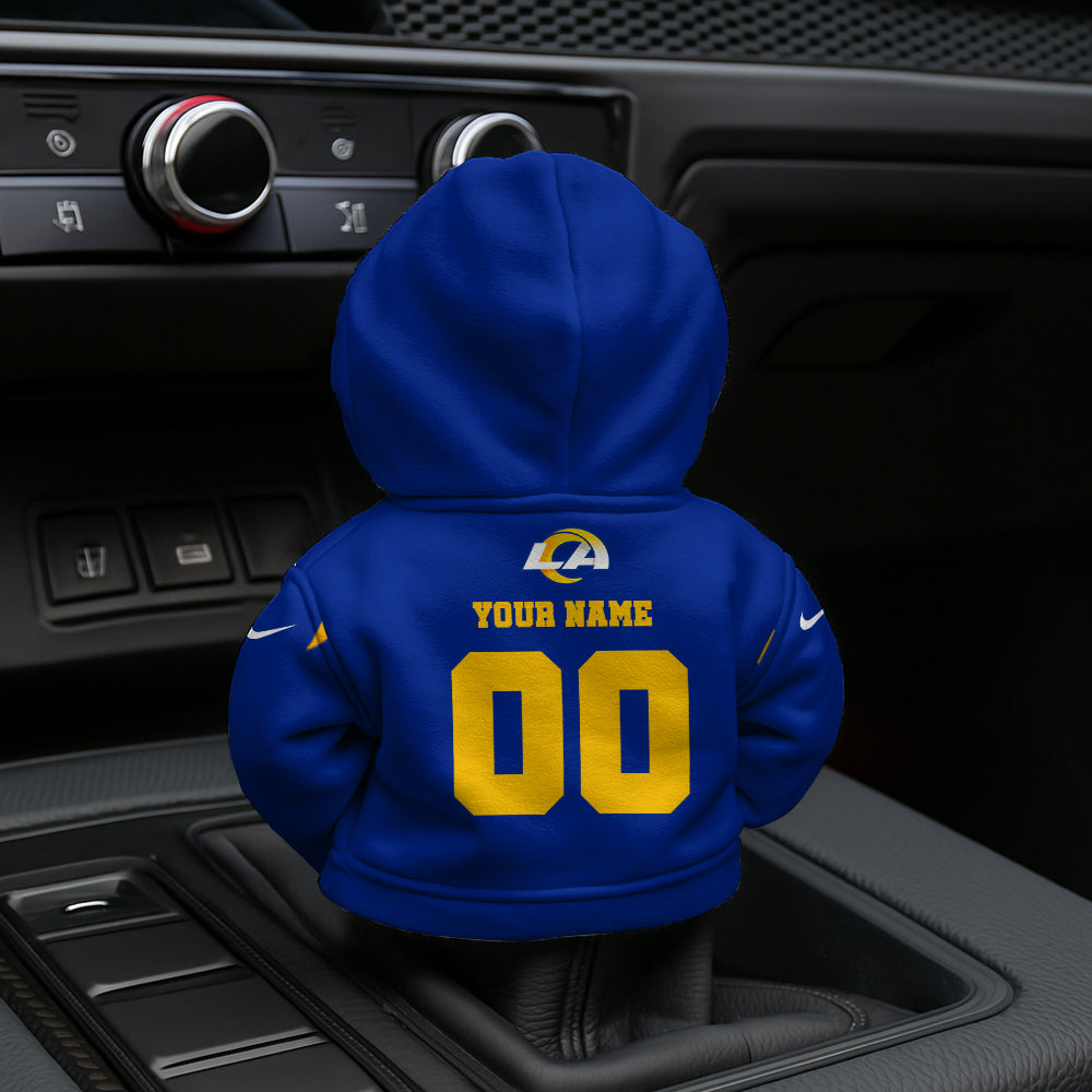 LIMITED EDITION - NEW CUSTOMIZED NFL22 LAR LOS ANGELES RAMS AUTOMOTIVE HOODIE SHIFT KNOB COVER