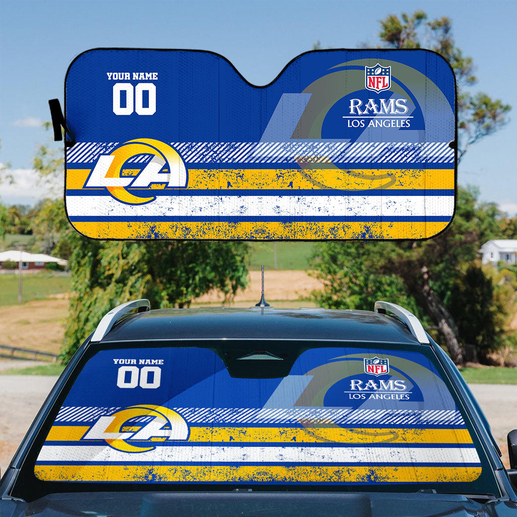 LIMITED EDITION - NEW CUSTOMIZED NFL22 LAR LOS ANGELES RAMS AUTO WINDSHIELD SHADE