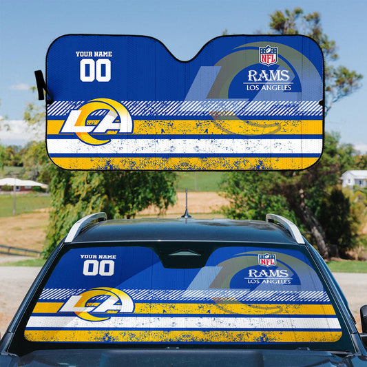LIMITED EDITION - NEW CUSTOMIZED NFL22 LAR LOS ANGELES RAMS AUTO WINDSHIELD SHADE