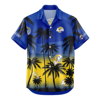 LIMITED EDITION - NEW CUSTOMIZED NFL22 LAR LOS ANGELES RAMS UNISEX HAWAIIAN SHIRT & SHORTS SET