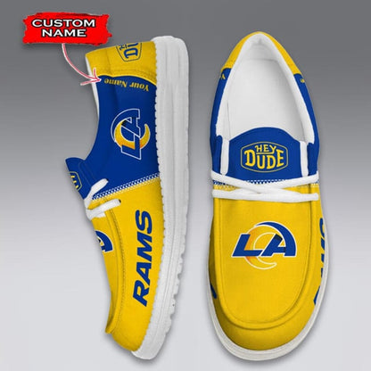 LIMITED EDITION - NEW CUSTOMIZED NFL22 LAR LOS ANGELES RAMS LOAFER SHOES