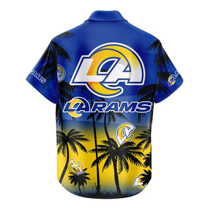 LIMITED EDITION - NEW CUSTOMIZED NFL22 LAR LOS ANGELES RAMS UNISEX HAWAIIAN SHIRT & SHORTS SET