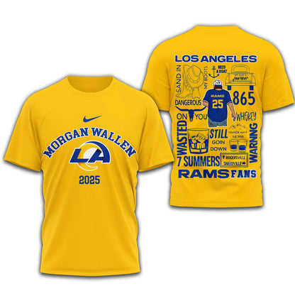 LIMITED EDITION - NEW CUSTOMIZED NFL22 LAR LOS ANGELES RAMS T-SHIRT | MULTIPLE COLORS AVAILABLE