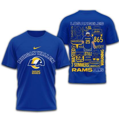 LIMITED EDITION - NEW CUSTOMIZED NFL22 LAR LOS ANGELES RAMS T-SHIRT | MULTIPLE COLORS AVAILABLE