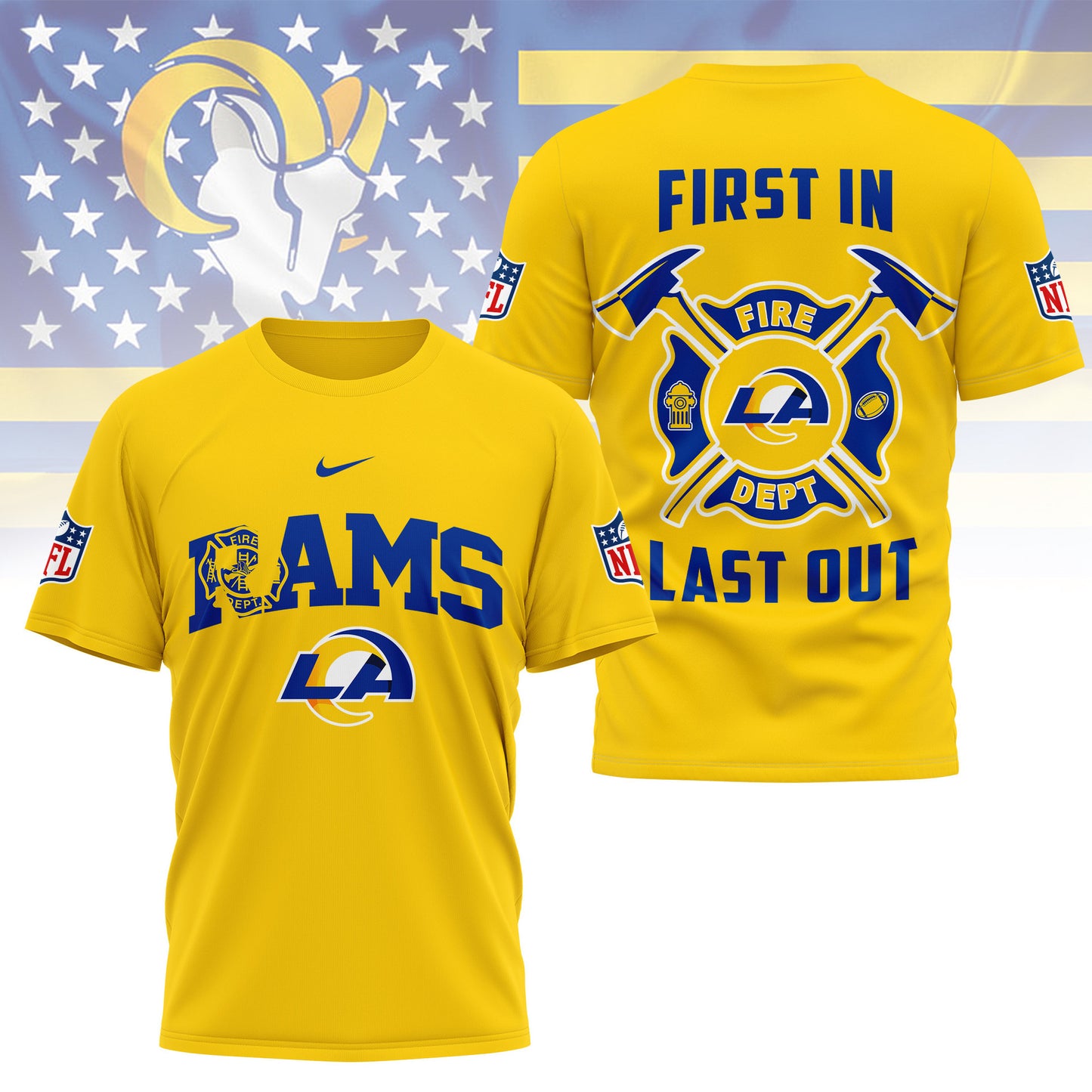 LIMITED EDITION - NEW CUSTOMIZED NFL22 LAR LOS ANGELES RAMS T-SHIRT | MULTIPLE COLORS AVAILABLE