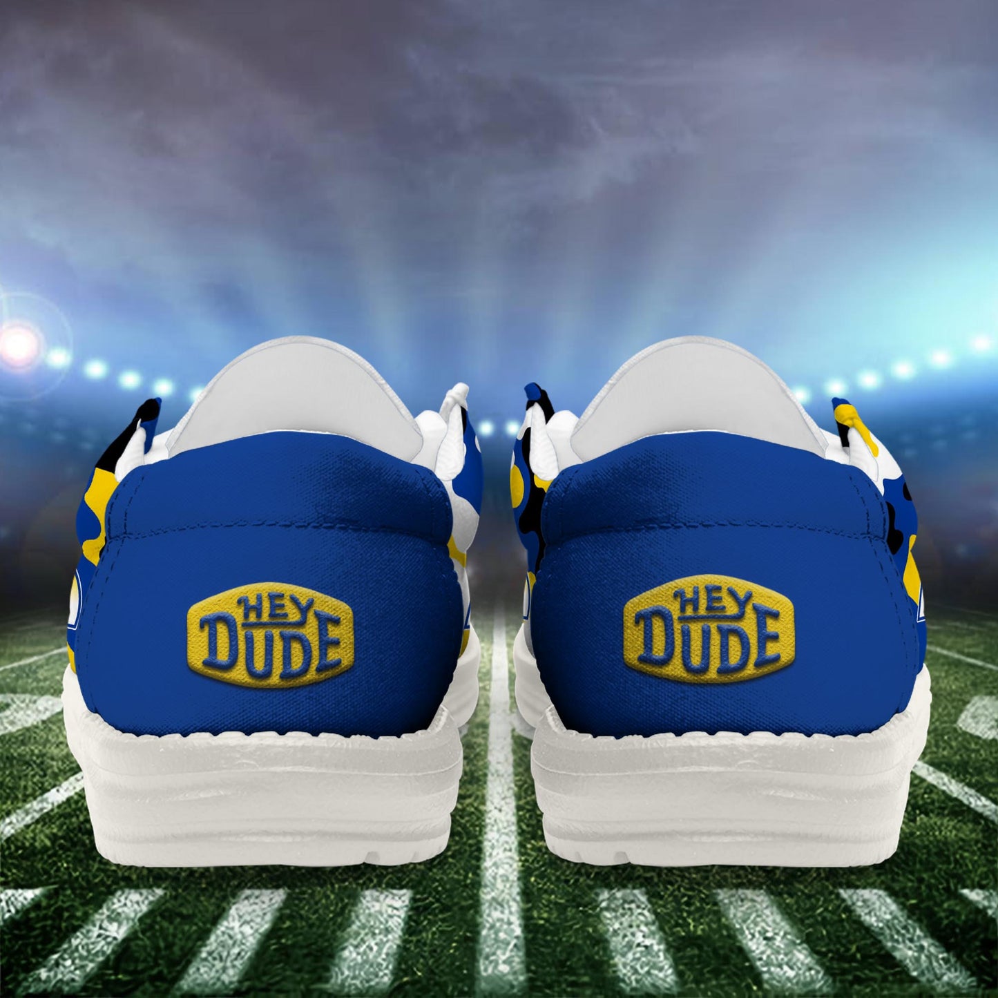 LIMITED EDITION - NEW CUSTOMIZED NFL22 LAR LOS ANGELES RAMS LOAFER SHOES