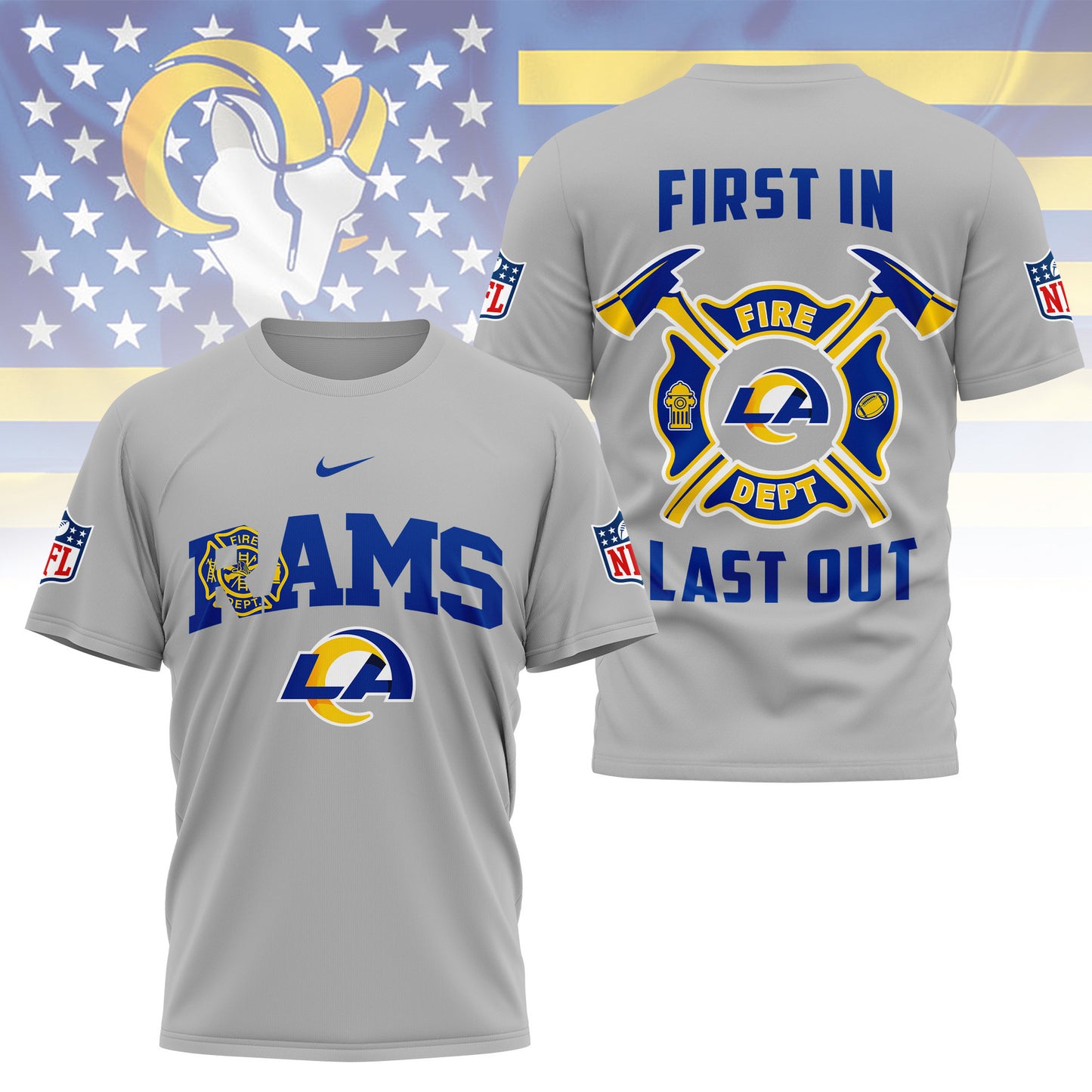 LIMITED EDITION - NEW CUSTOMIZED NFL22 LAR LOS ANGELES RAMS T-SHIRT | MULTIPLE COLORS AVAILABLE