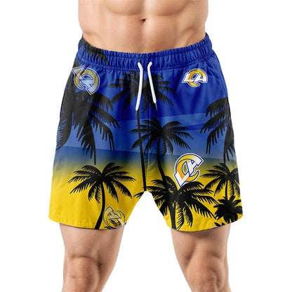 LIMITED EDITION - NEW CUSTOMIZED NFL22 LAR LOS ANGELES RAMS UNISEX HAWAIIAN SHIRT & SHORTS SET