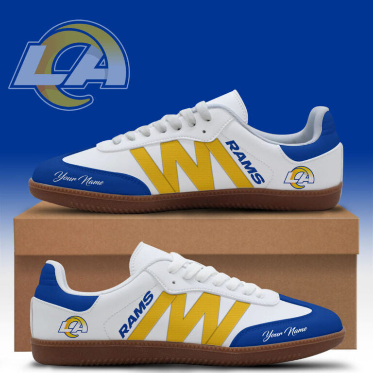LIMITED EDITION - NEW CUSTOMIZED NFL22 LAR LOS ANGELES RAMS CLASSIC SNEAKERS