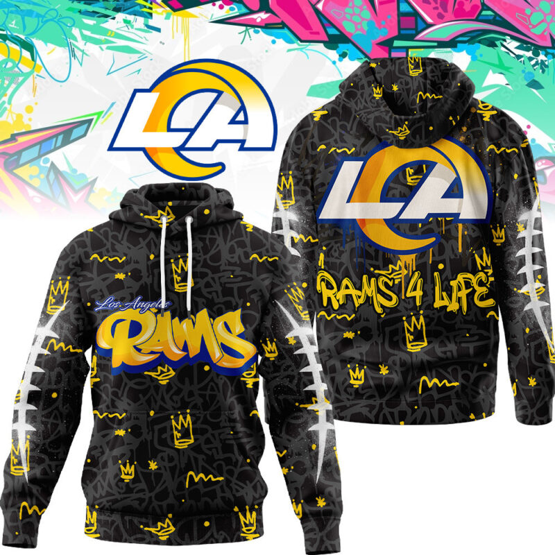LIMITED EDITION - NEW CUSTOMIZED NFL22 LAR LOS ANGELES RAMS UNISEX T-SHIRT, POLO, HOODIE & JACKETS