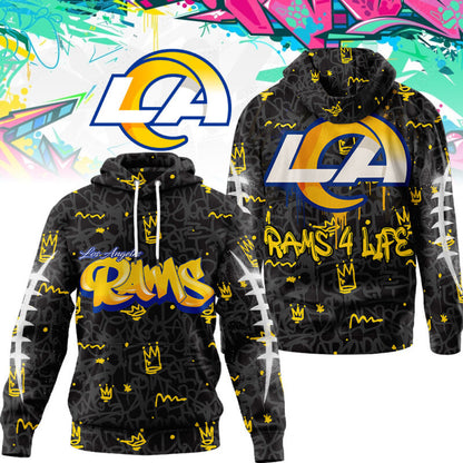 LIMITED EDITION - NEW CUSTOMIZED NFL22 LAR LOS ANGELES RAMS UNISEX T-SHIRT, POLO, HOODIE & JACKETS