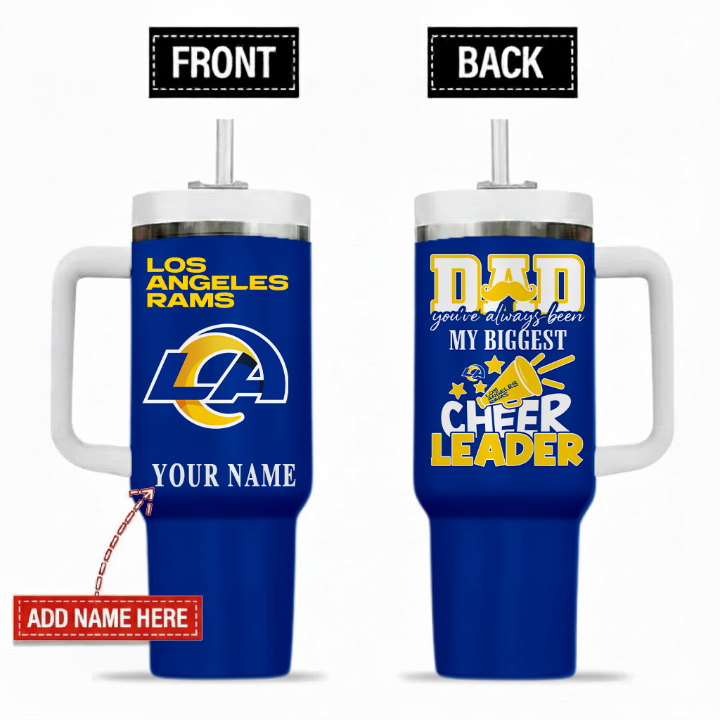 [SPECIAL OFFER] NEW CUSTOMIZED NFL22 LAR LOS ANGELES RAMS 40OZ TUMBLER