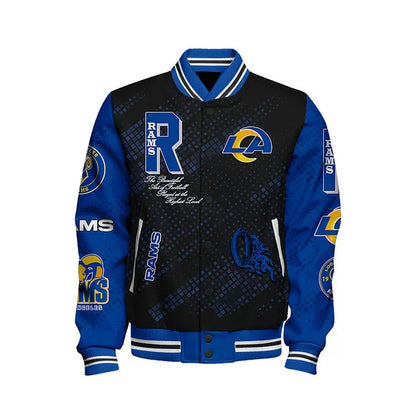LIMITED EDITION - NEW CUSTOMIZED NFL22 LAR LOS ANGELES RAMS SATIN VARSITY JACKET & BASEBALL JACKET