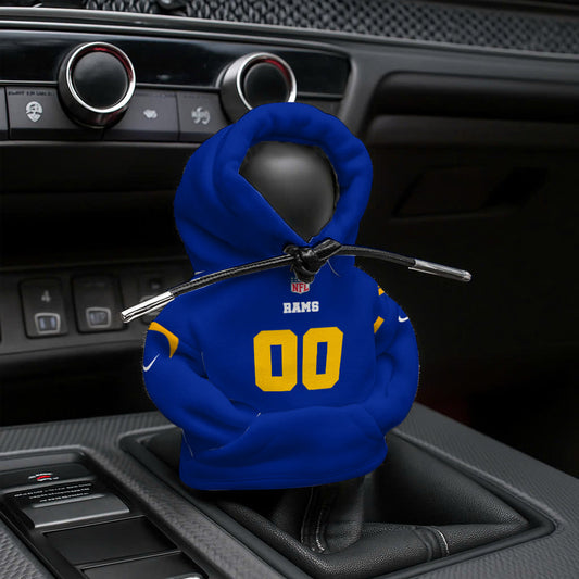 LIMITED EDITION - NEW CUSTOMIZED NFL22 LAR LOS ANGELES RAMS AUTOMOTIVE HOODIE SHIFT KNOB COVER
