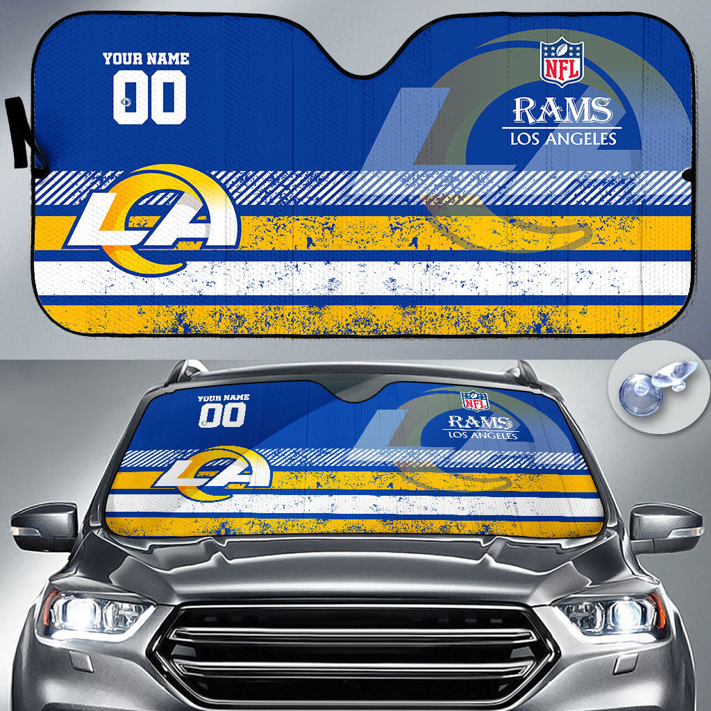LIMITED EDITION - NEW CUSTOMIZED NFL22 LAR LOS ANGELES RAMS AUTO WINDSHIELD SHADE