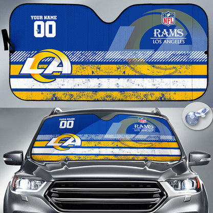 LIMITED EDITION - NEW CUSTOMIZED NFL22 LAR LOS ANGELES RAMS AUTO WINDSHIELD SHADE